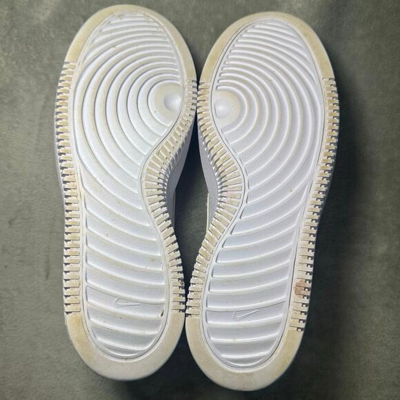 Nike Court Vision Alta Low Triple White Sneakers Women Size 7.5 Shoes DM0113-100 - Picture 10 of 14